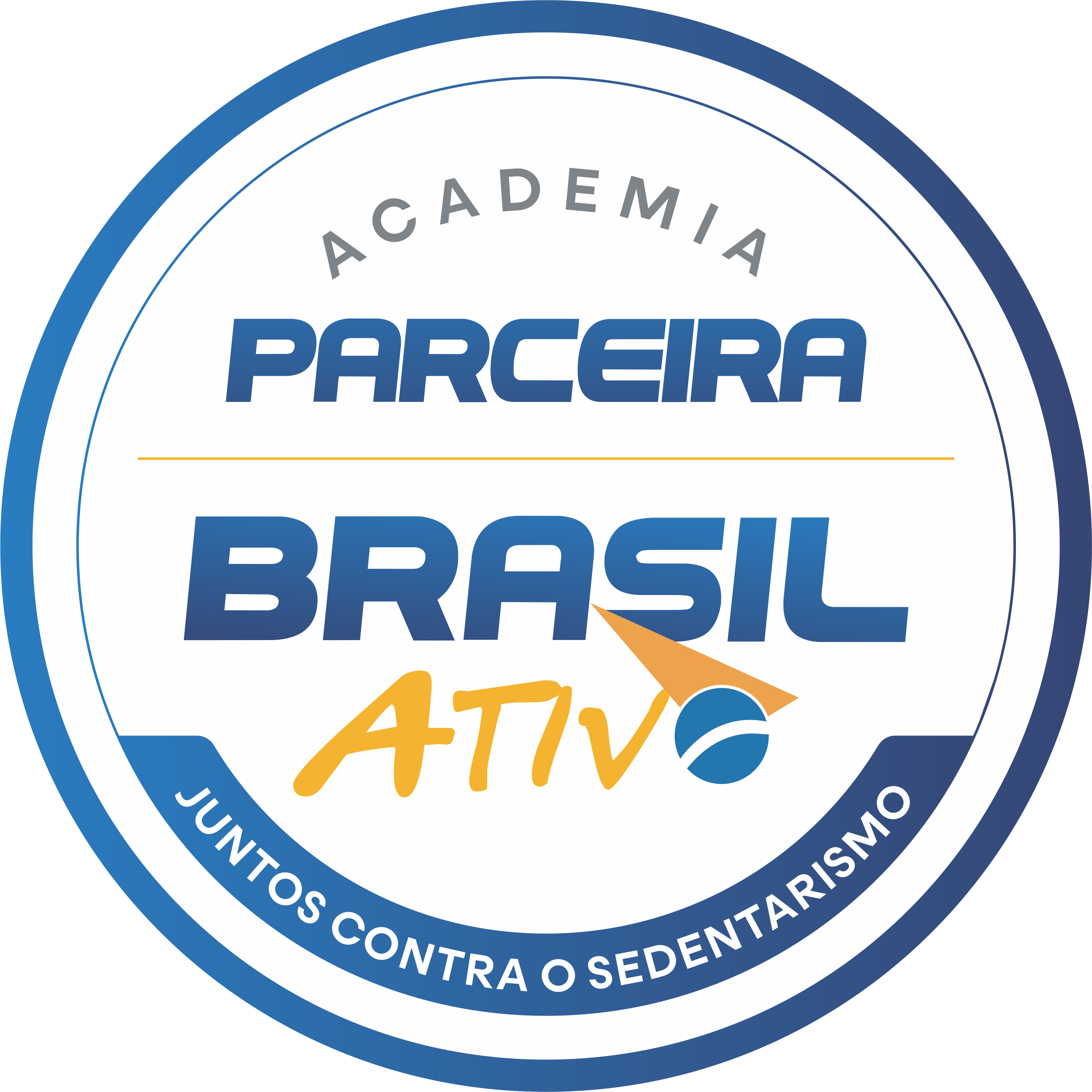 Pré-visualização — Selo Academia Parceira (redondo)